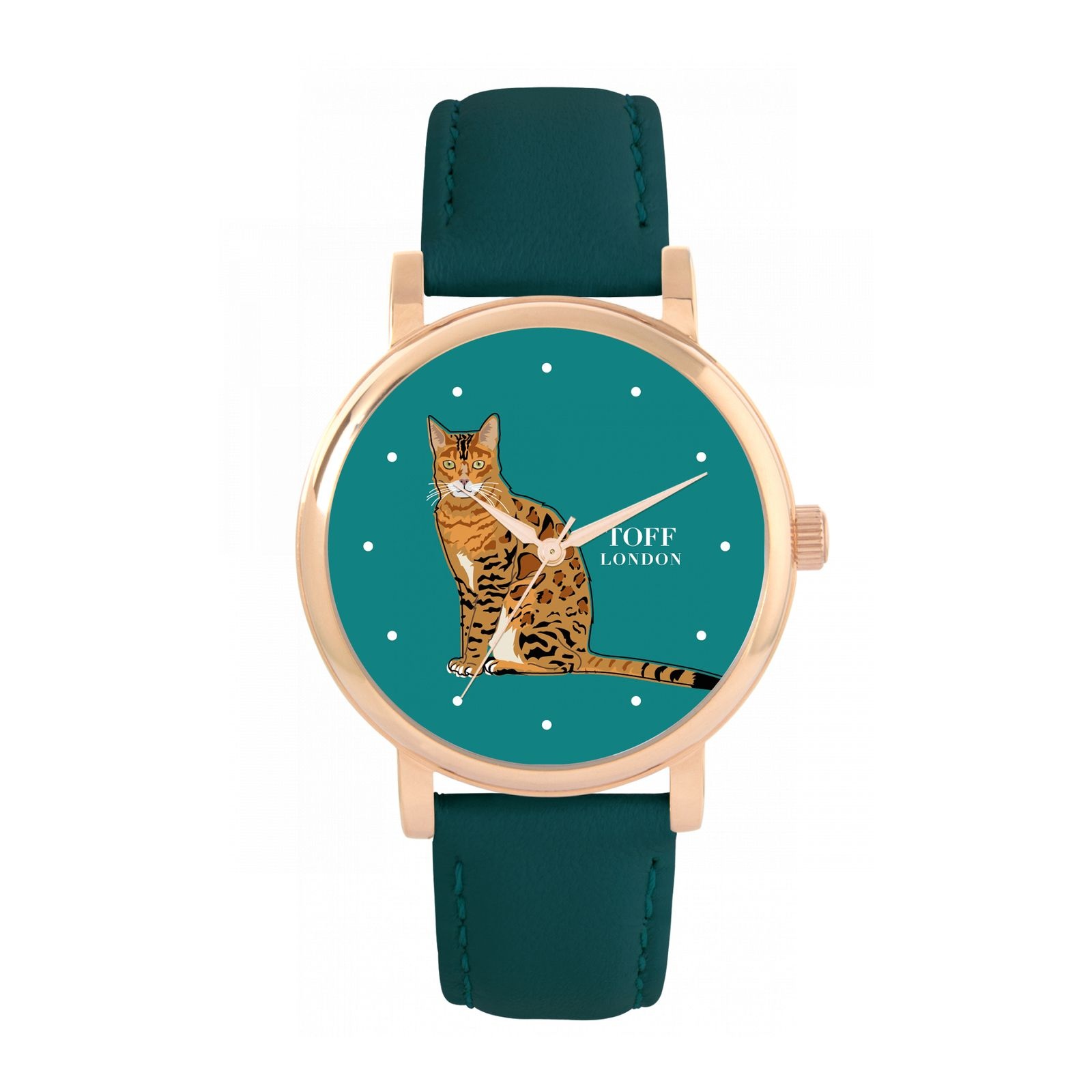 Toff London [해외] Toff London 토프 런던 TLWS-56395 레이디스 진저 벵갈 캣 시계 643613