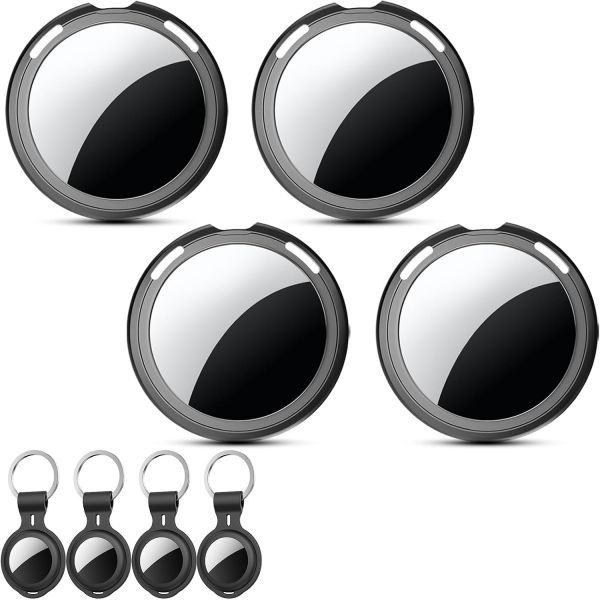 CYBERDOT [해외] 스마트 추적 태그 4개입 애플호환 MFi Apple 나의 찾기 iOS 전용 와 연동 방수 교체 가능한 배터리 블루투스 기능 열