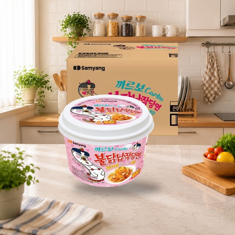 삼양 까르보불닭납작당면 164g x 12입