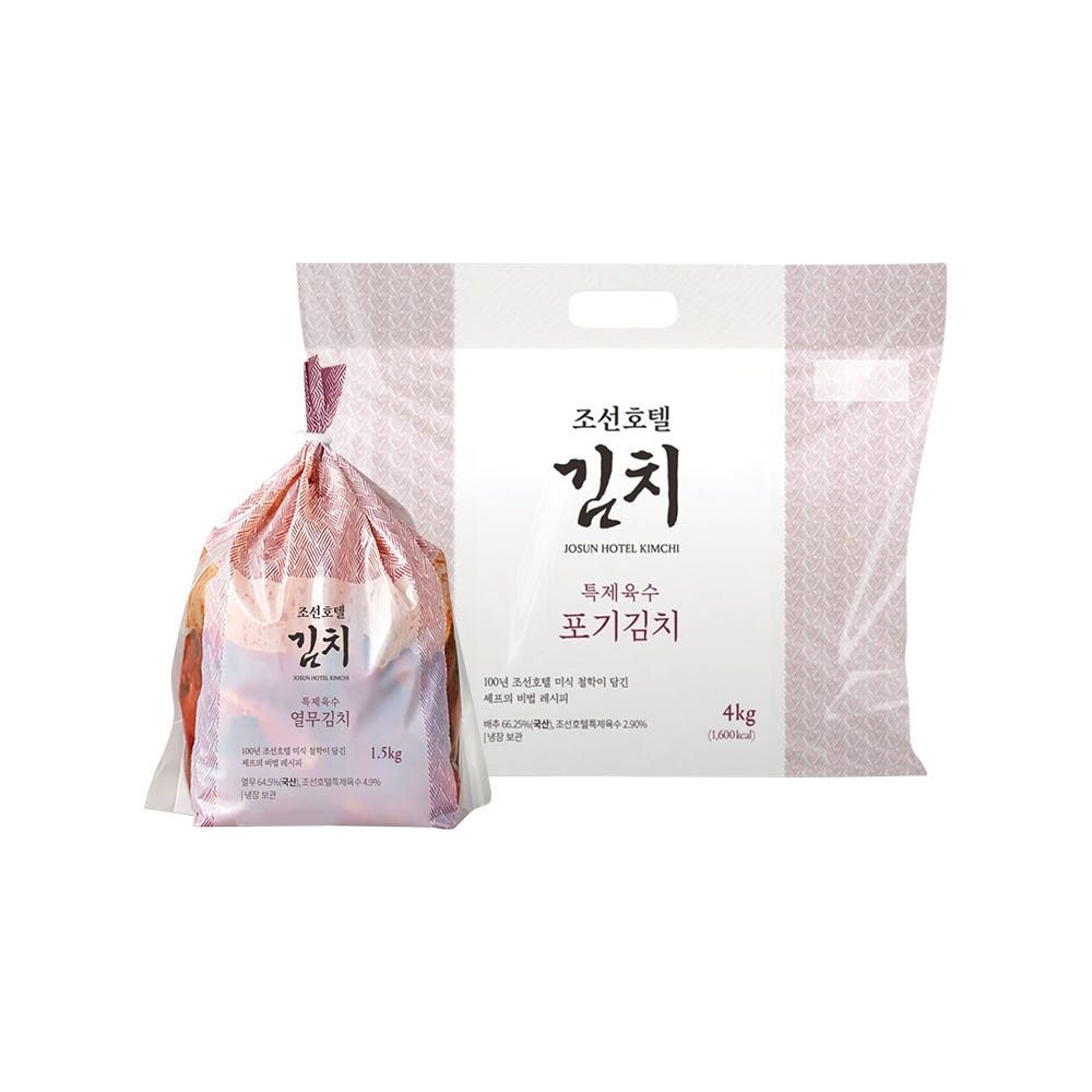 조선호텔김치 조선호텔 김치 특제육수 포기김치 4kg + 열무김치 1.5kg