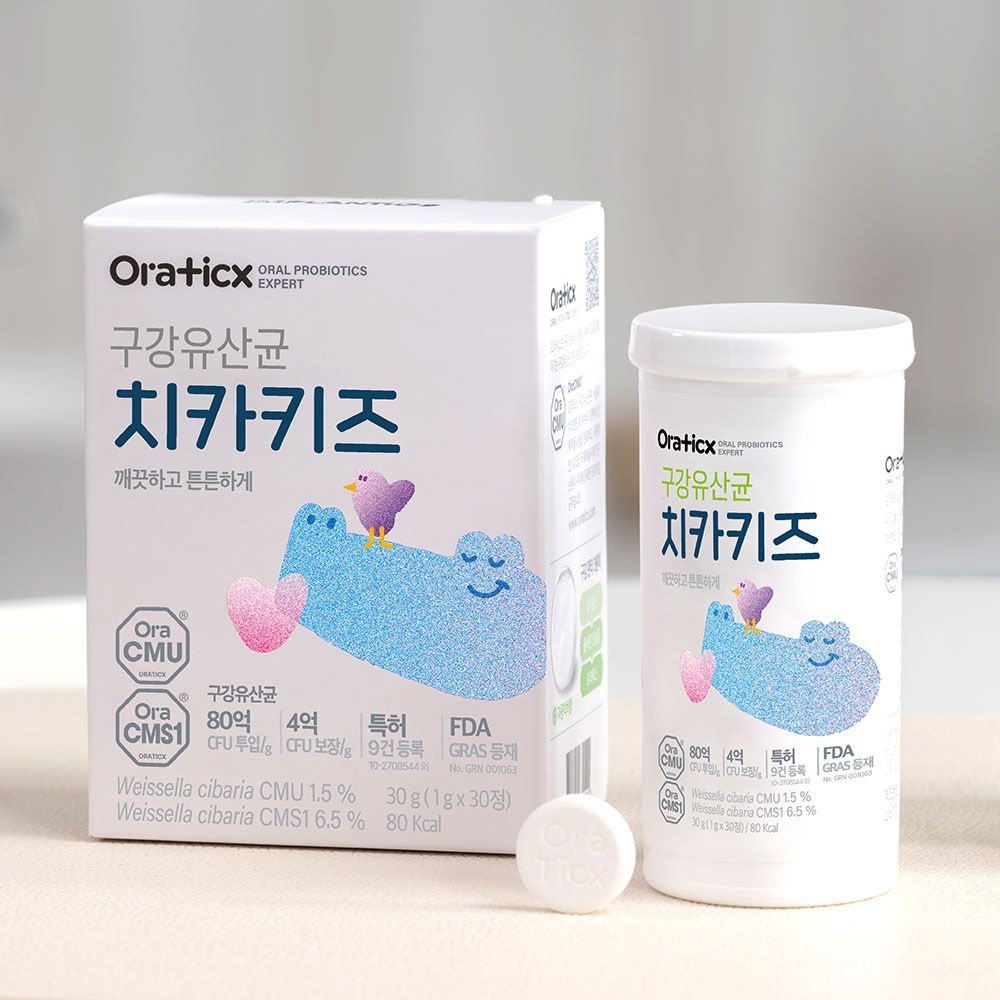[오늘출발] 오라틱스 키즈 어린이 구강유산균 OraCMU CMS1 치카키즈 30정 1개 1g x 5148149