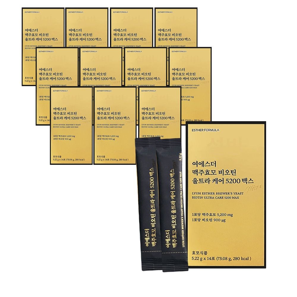 에스더포뮬러 여에스더 맥주효모 비오틴 울트라 케어 5200 맥스 5.22g 14포 12박스 GT