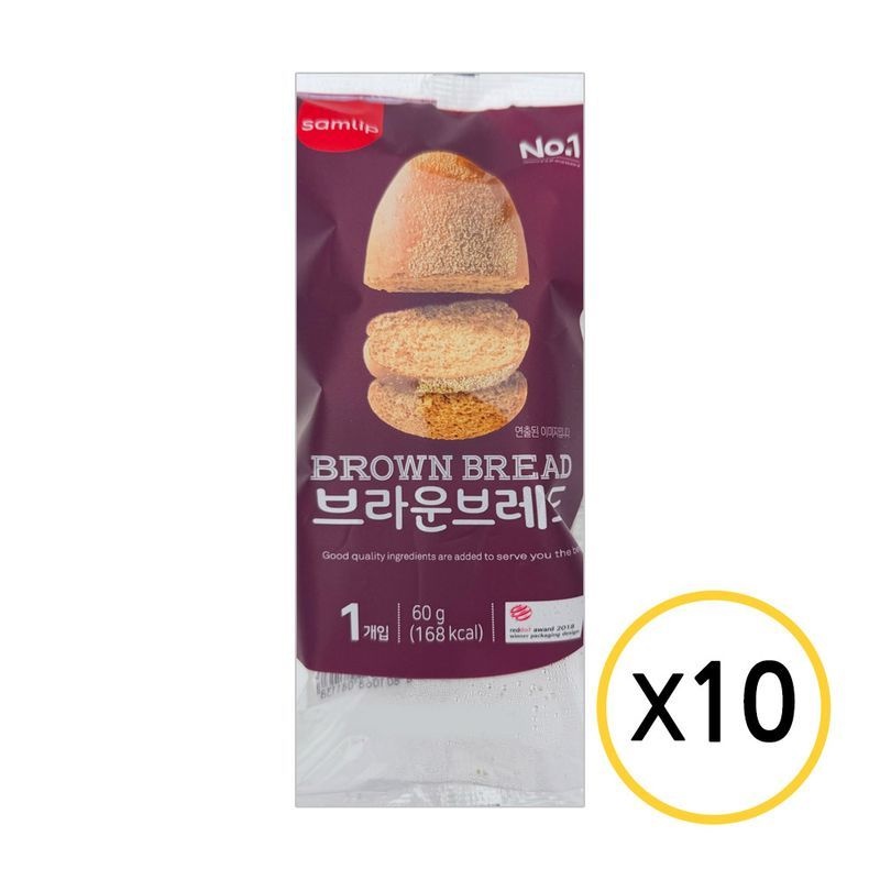 삼립 브라운브레드 60g 냉동 x 10개