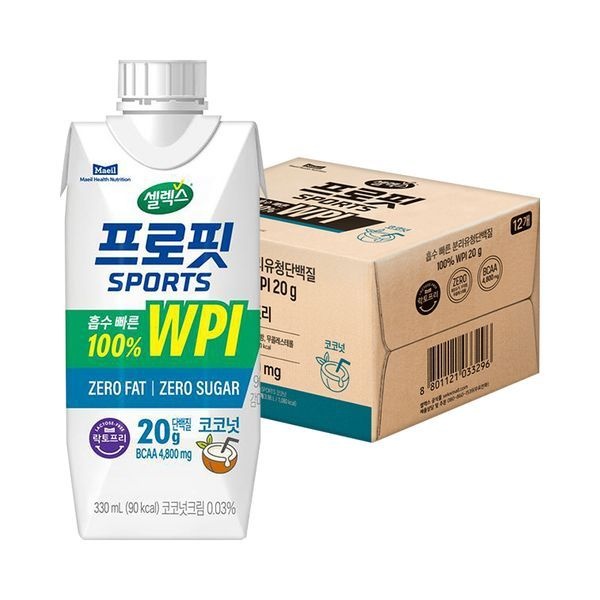 셀렉스 셀렉스 [보리보리]셀렉스 프로핏 Sports WPI 드링크 330ml 코코넛 12개