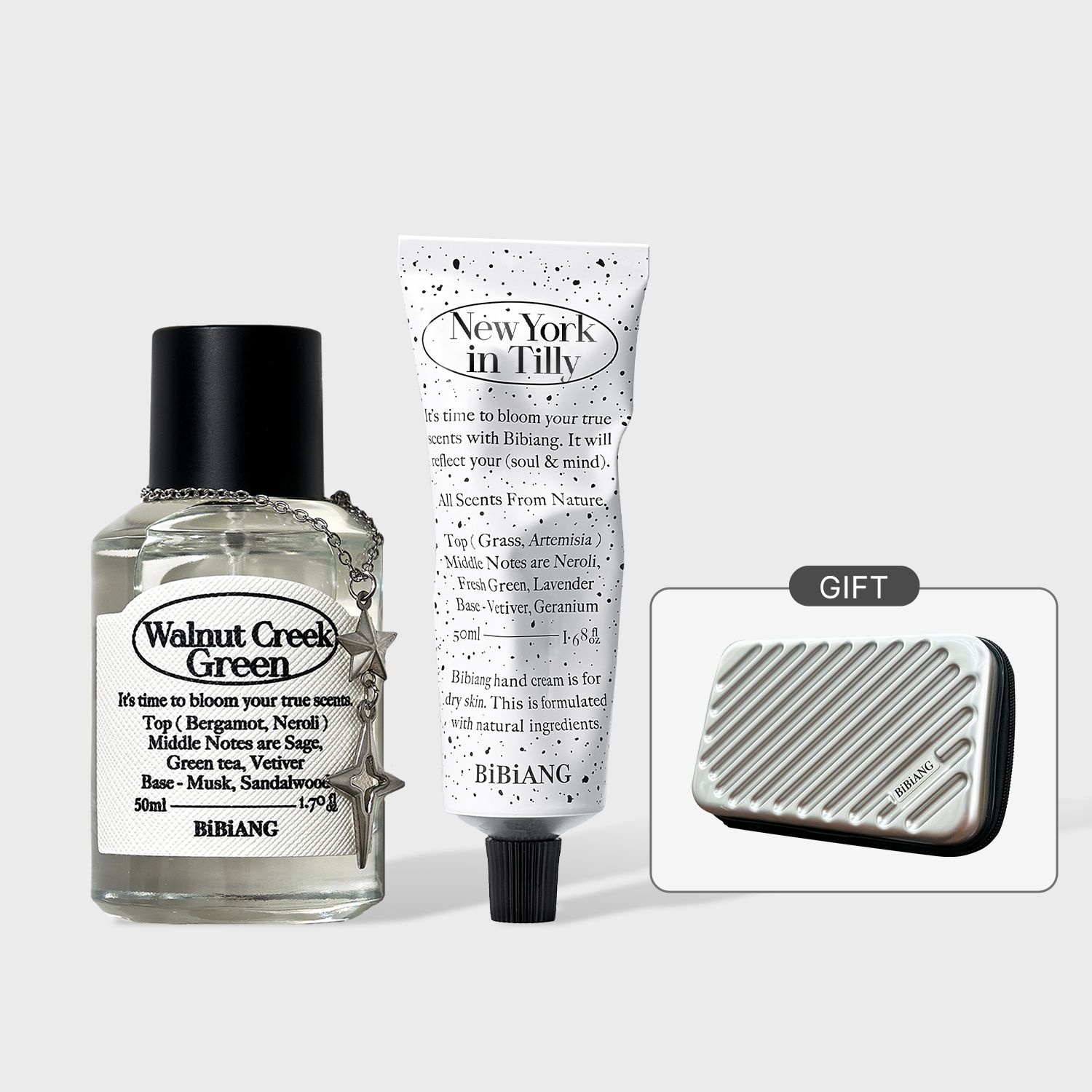 [롯데 기획상품] 비비앙 퍼퓸 50ML+핸드크림+실버트렁크 파우치