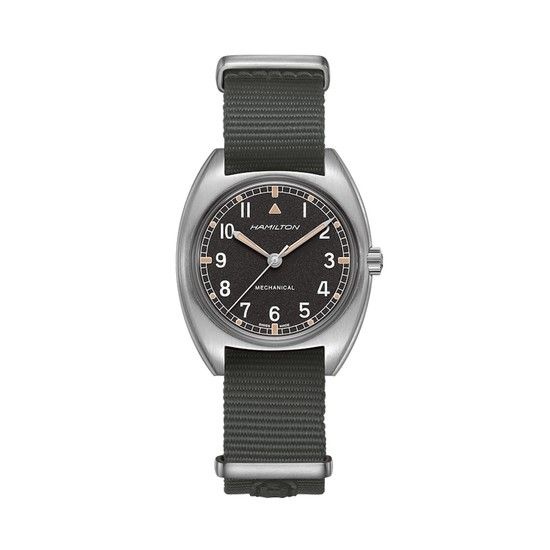 H76419931 카키 파일럿 파이오니어 남성 나토밴드 메커니컬 36mm
