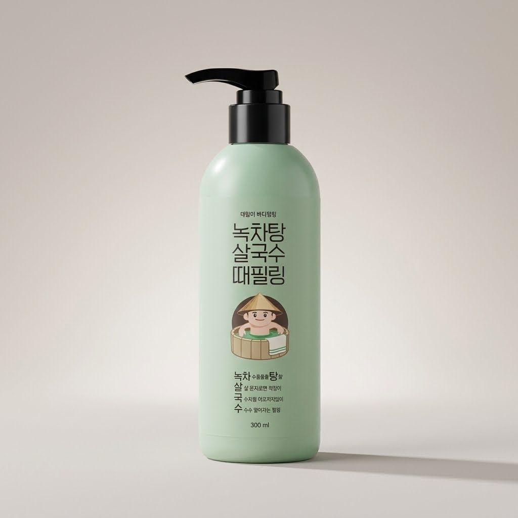 LG생활건강 때밀이 바디필링 녹차탕 살국수 때필링 300ml