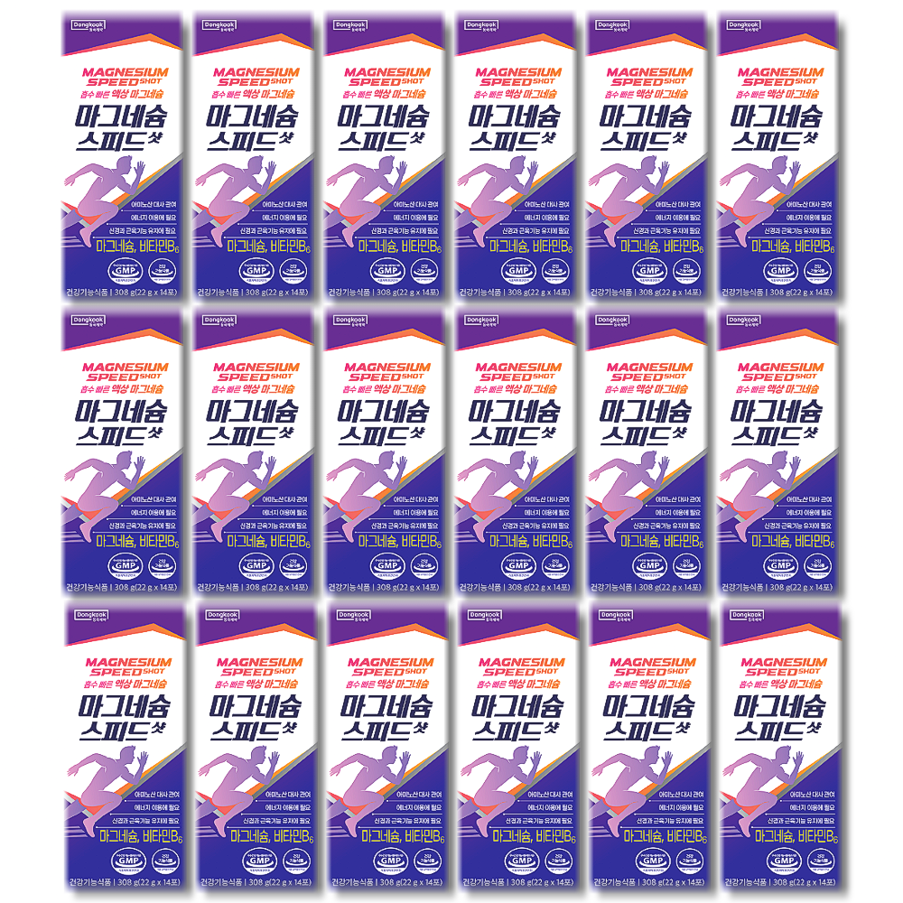 동국제약 젖산 마그네슘 스피드샷 22g x 14포 액상 마시는 마그네슘 글루콘산 18박스