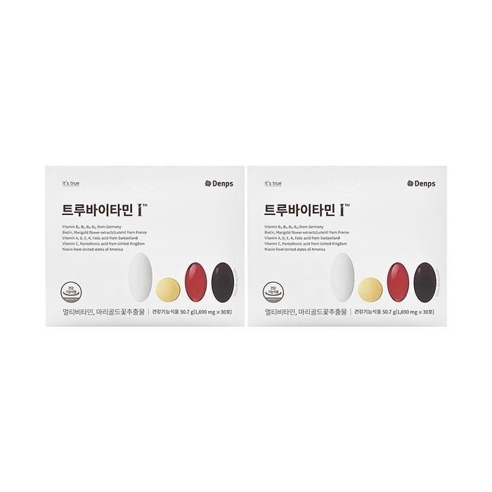 덴프스 NEW 트루바이타민I 멀티비타민 앤 루테인 1690mg x 30포 x2박스