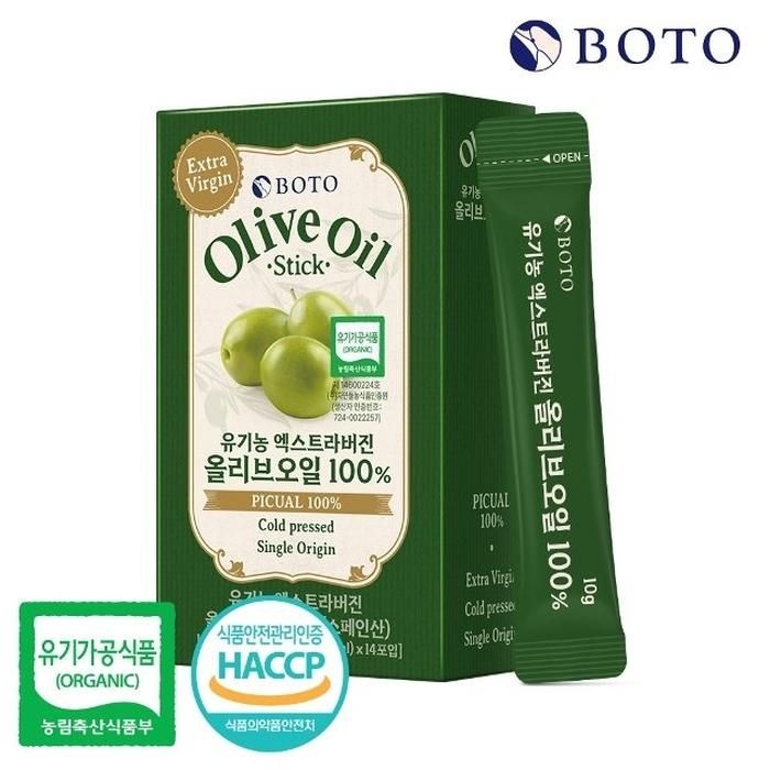 [보뚜] 유기농 엑스트라버진 올리브오일 스틱 10g 14포 x 1박스