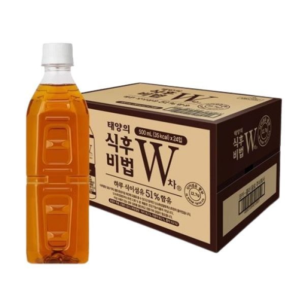 W차 식후비법 무라벨 500ml 24입