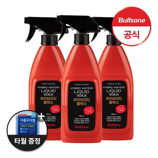 불스원 하이브리드 물왁스 600ml*3ea