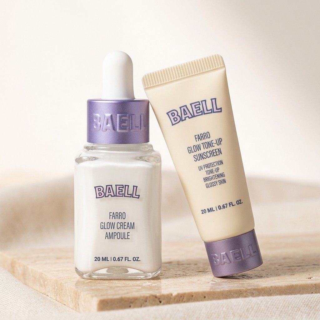 [BAELL]BAELL 바엘 파로 광채 듀오세트 광채 크림 앰플 20ml + 광채 톤업 선크림 20ml