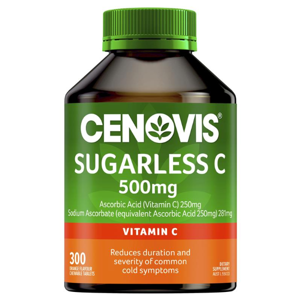 세노비스 슈가리스 C 500mg 오렌지맛 츄어블정 300정