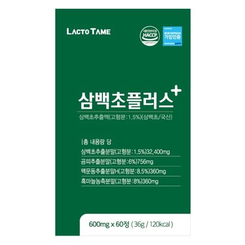락토테미 삼백초 플러스 600mg x 60정