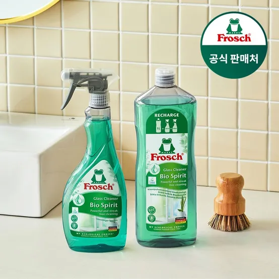 [한정수량] 다목적 유리세정제 세트 (500ml+1L)+수세미 증정