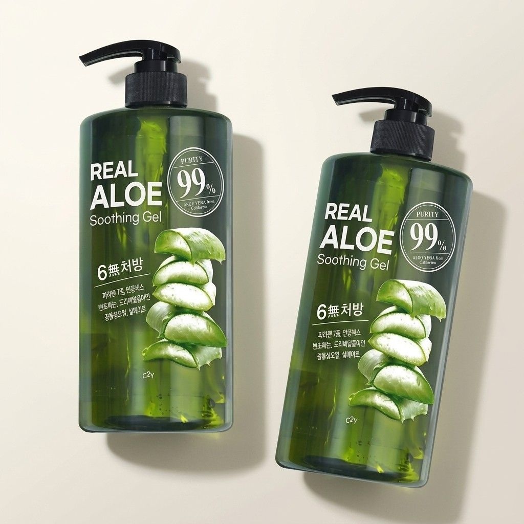 알로에 수딩젤 1000ml 2개 알로에베라 젤 겔 진정 보습 수분크림