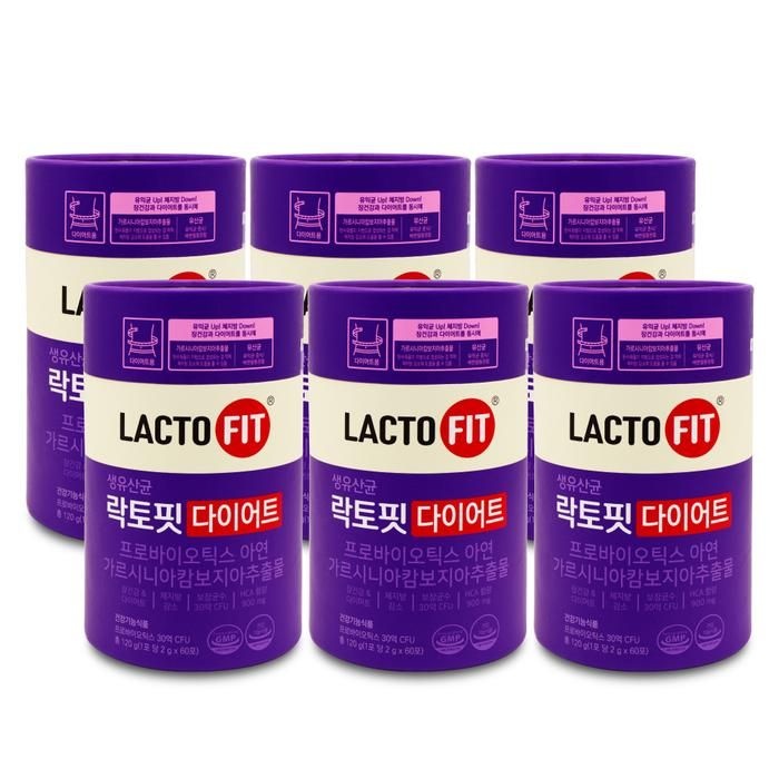 [오늘출발] 종근당건강 락토핏 생유산균 락토핏 다이어트 2g x 60포 X 6통