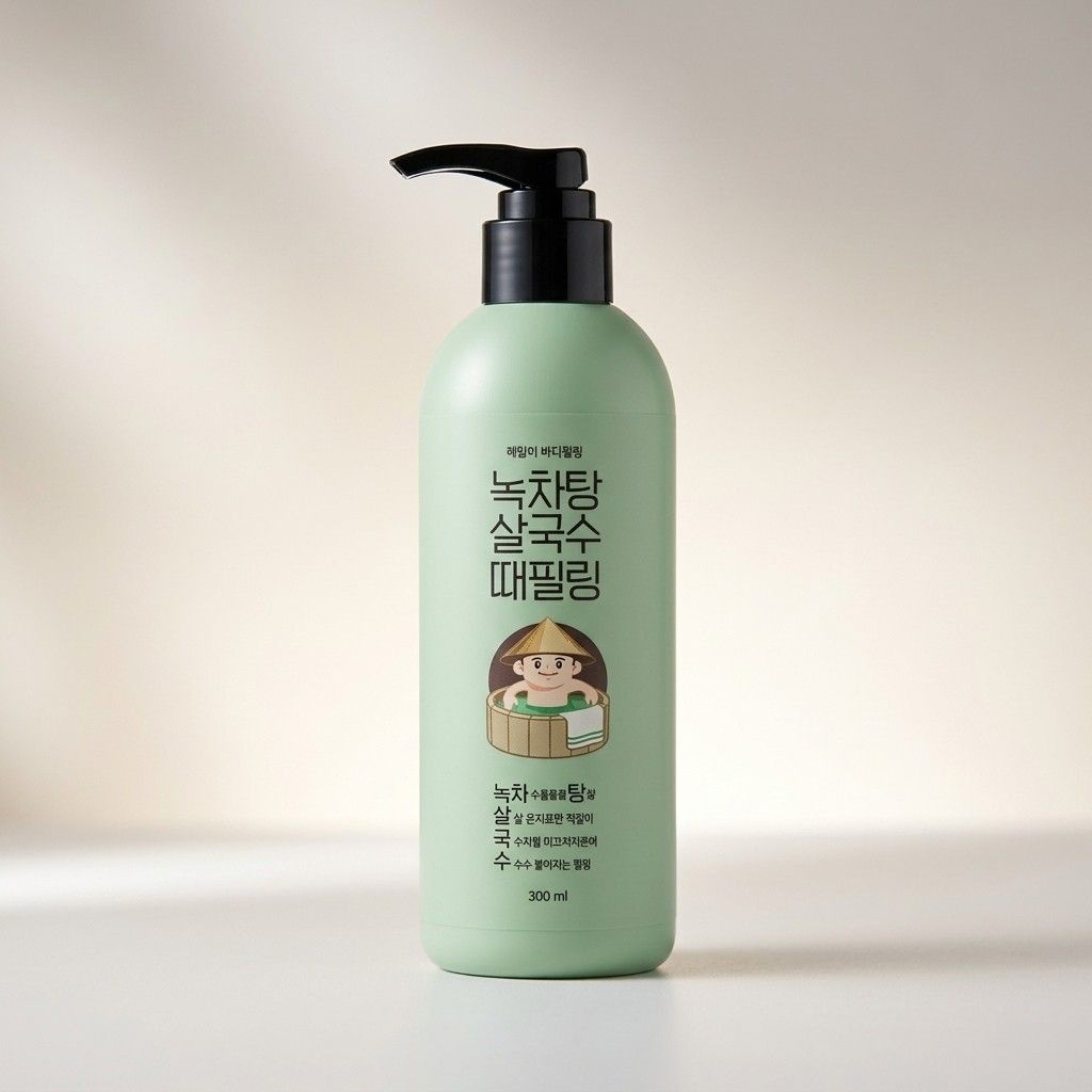 LG생활건강 때밀이 바디필링 녹차탕 살국수 때필링 300ml