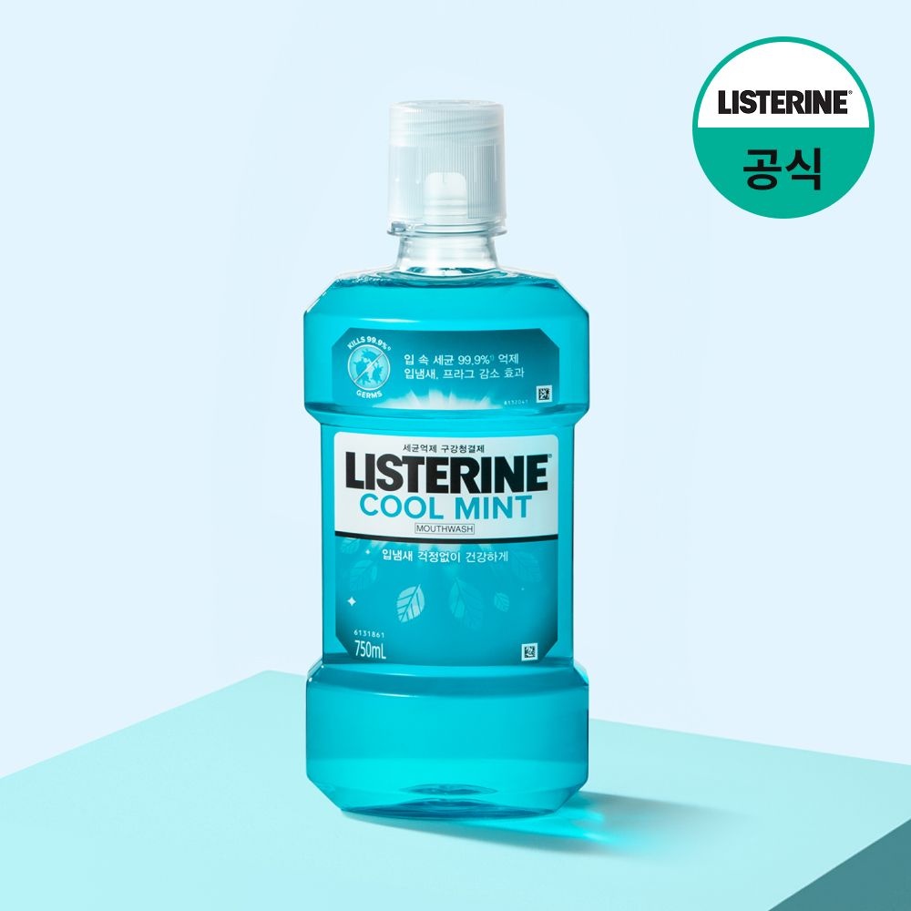 리스테린 리스테린 쿨민트 가글 구취 세균 제거 상쾌한 750ml, 1개
