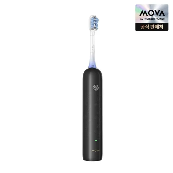 모바 전동칫솔 MOVA Fresh Pro 블랙 무선 터치 IPX7 방수 10단계 진동 음파 전동칫솔