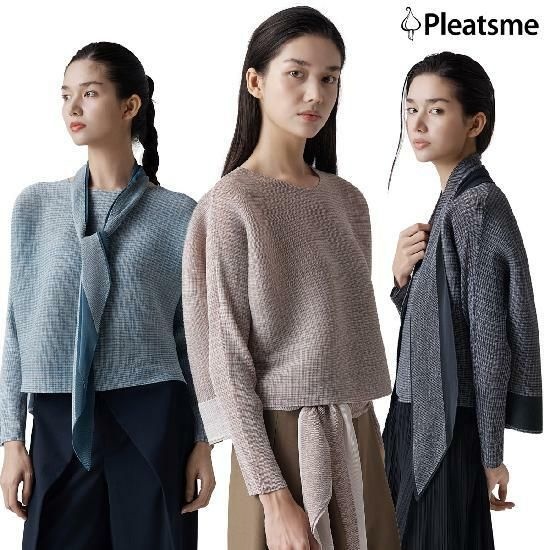[TV상품]최신상 26FW 플리츠미 시그니처 스카프 블라우스