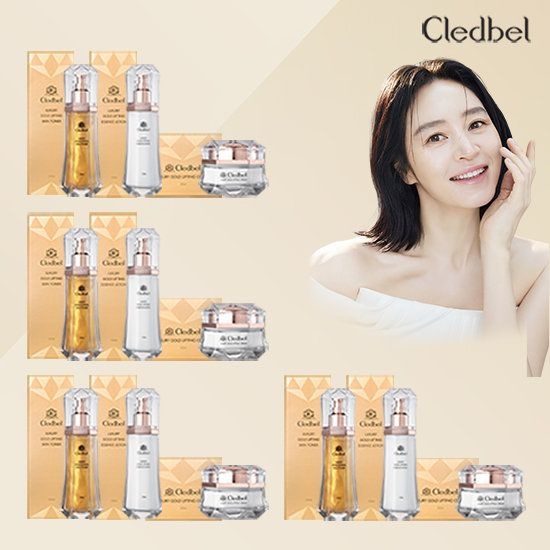 끌레드벨 럭셔리골드 풀기초세트(스킨+로션+크림) 4set