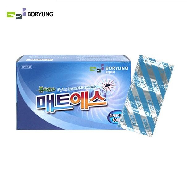 다이소 교체 모기매트 60매 홈매트리필 전기모기향 보령 매트에스 1개