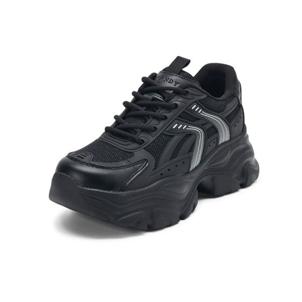 [탠디] 본사 소가죽 여성 스니커즈 블랙 U25001 BLACK (6cm)