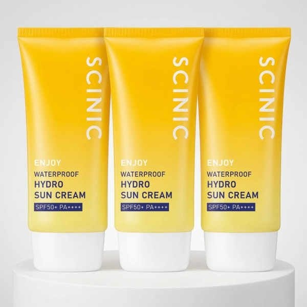 SCINIC 싸이닉 엔조이 워터프루프 수분 선크림 80ml 3개