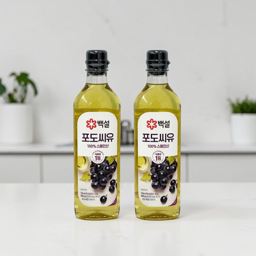 CJ제일제당 백설 스페인산 포도씨유 900ml 2개