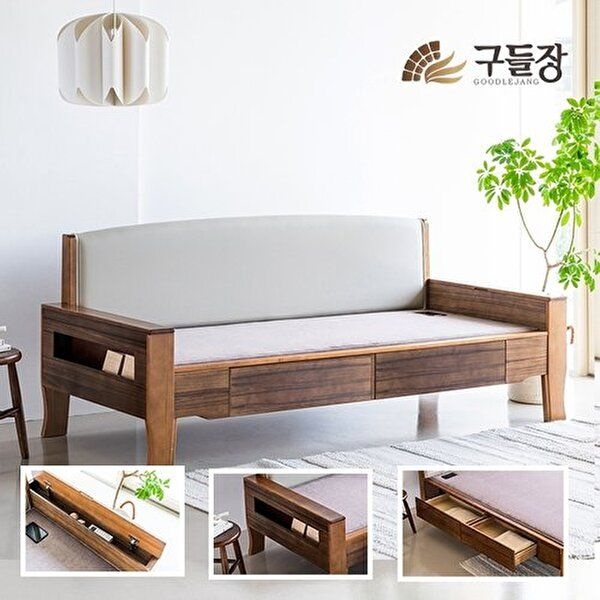 [구들장건강]본가 다용도 서랍 온열 흙소파 소프트황토숯볼