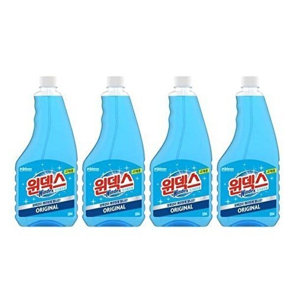 [셀러허브 생활리빙]윈덱스 유리세정제 리필 500ml x 4개 (18906281)