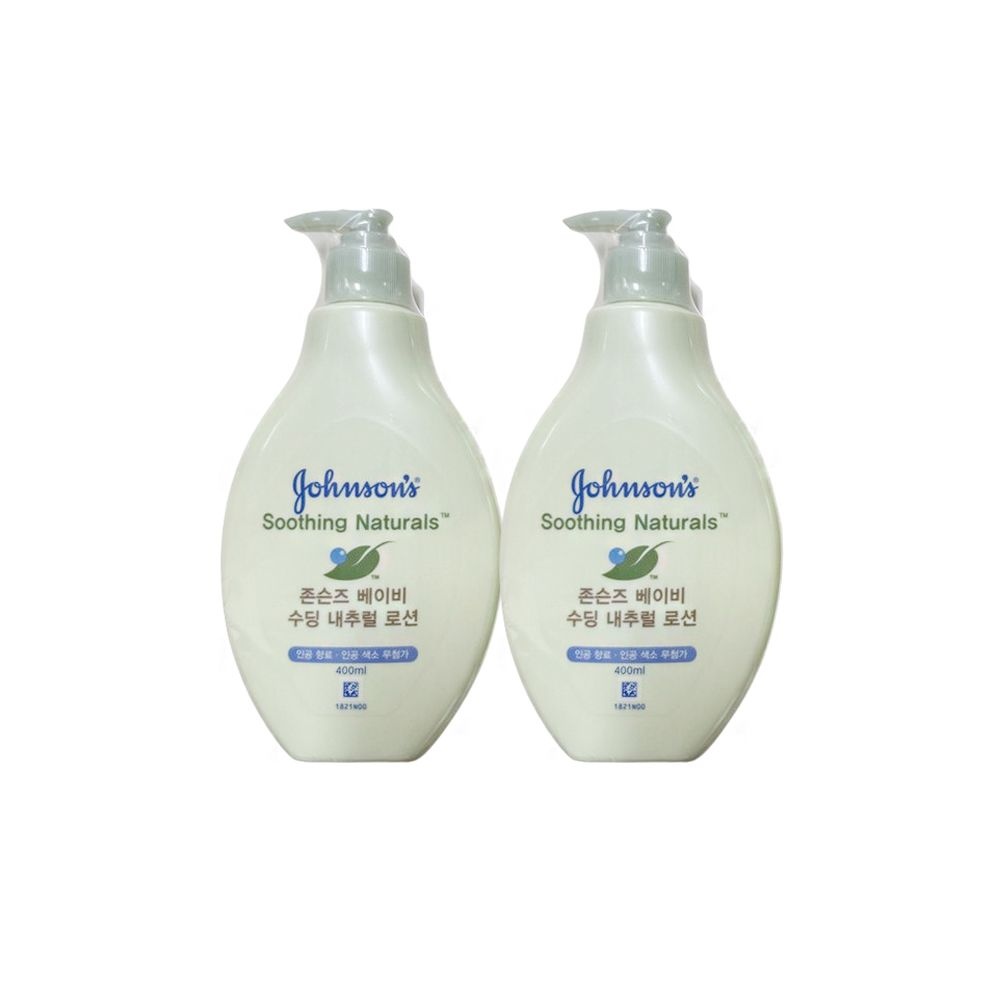 존슨즈 베이비 수딩 내추럴 너리싱 로션 400ml x 2개