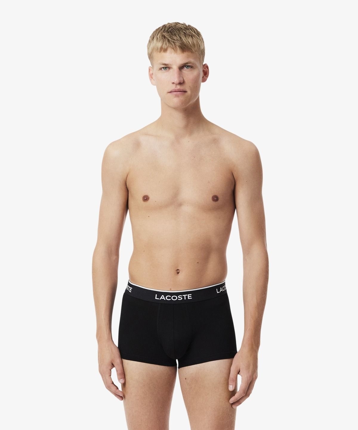 라코스테 남성 블랙 코튼 브리프 3PACK 5H1300-56G 031 5HG -56G031 6079570