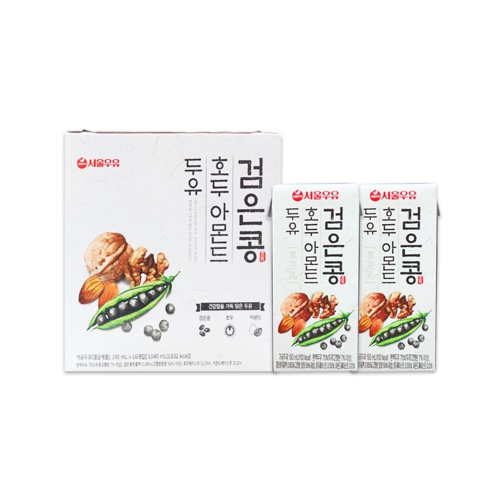 서울우유 검은콩호두아몬드 두유 190ml X 60팩