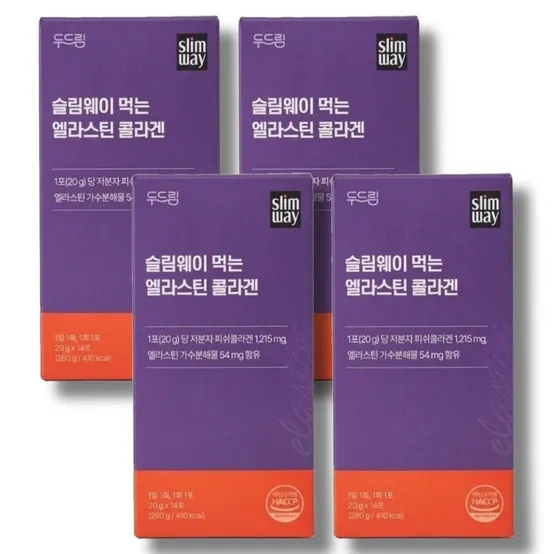 슬림웨이 먹는 엘라스틴 콜라겐 14포 4박스