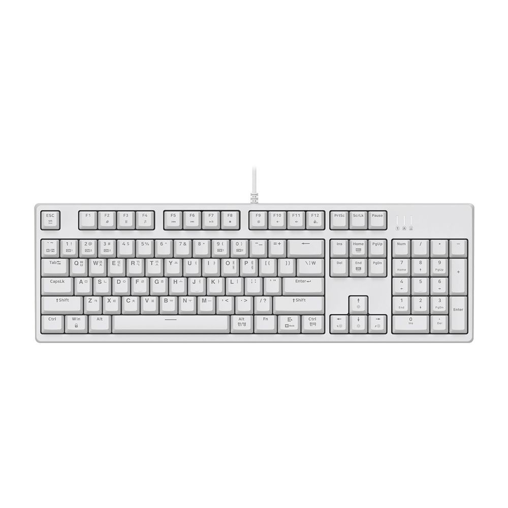 앱코 앱코 K660S 카일 광축 게이밍 기계식 키보드 화이트, 갈축 V2