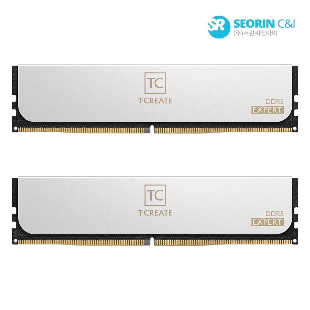 팀그룹 [서린공식] 팀그룹 T-CREATE DDR5-6000 CL40 EXPERT 화이트 패키지 서린 (128GB(64Gx2))