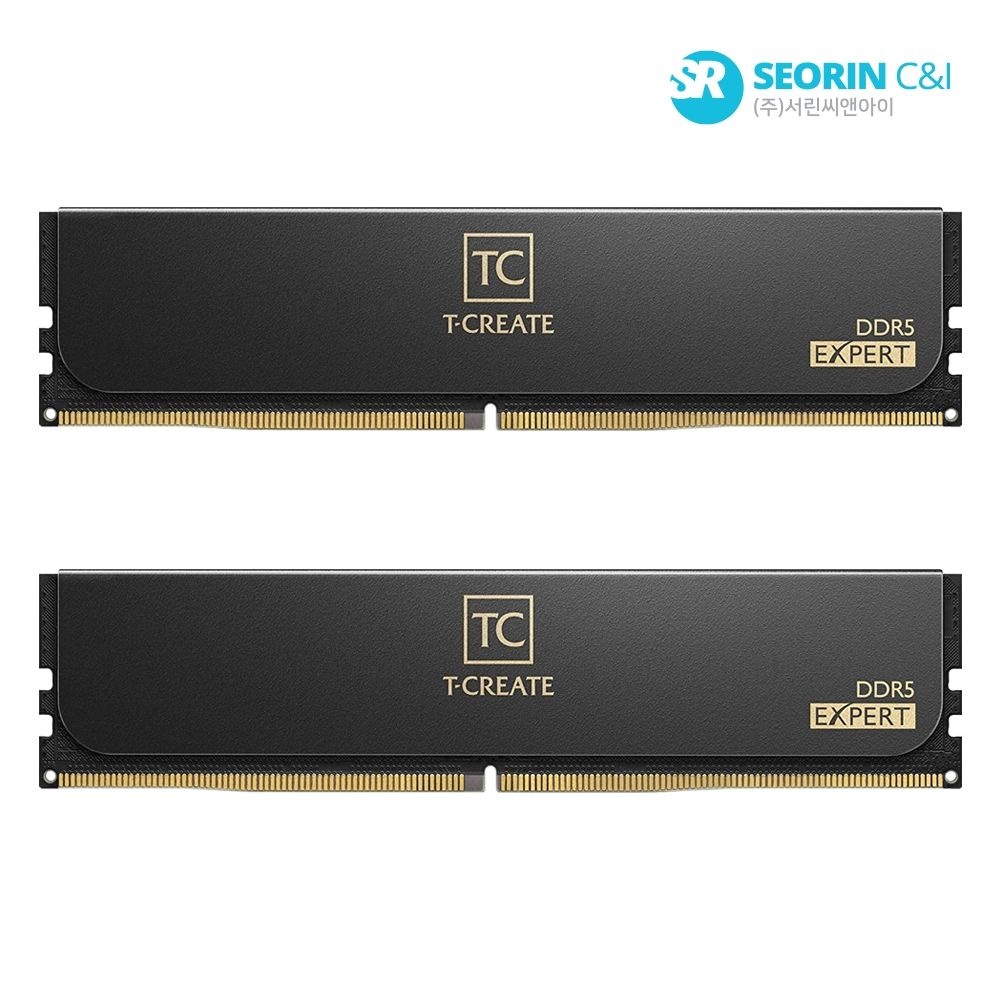 팀그룹 [서린공식] 팀그룹 T-CREATE DDR5-6000 CL40 EXPERT 블랙 패키지 서린 (128GB(64Gx2))