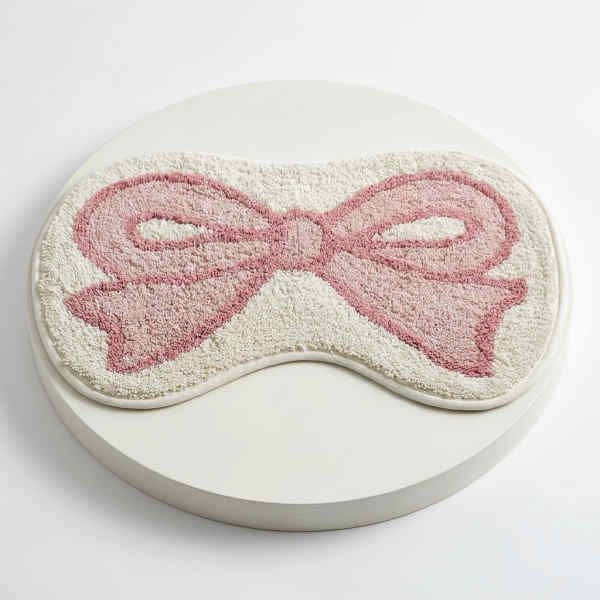 [모던하우스] 캔디 리본 넌슬립 면 터프팅 발매트 PINK 47X68cm
