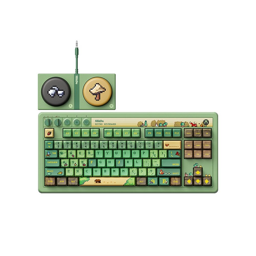 8BitDo [해외] 팔비토 8Bitdo Retro 87 포레스트 XBOX 에디션 3모드 연결 기계식 무선 핫스왑 블루투스 키보드