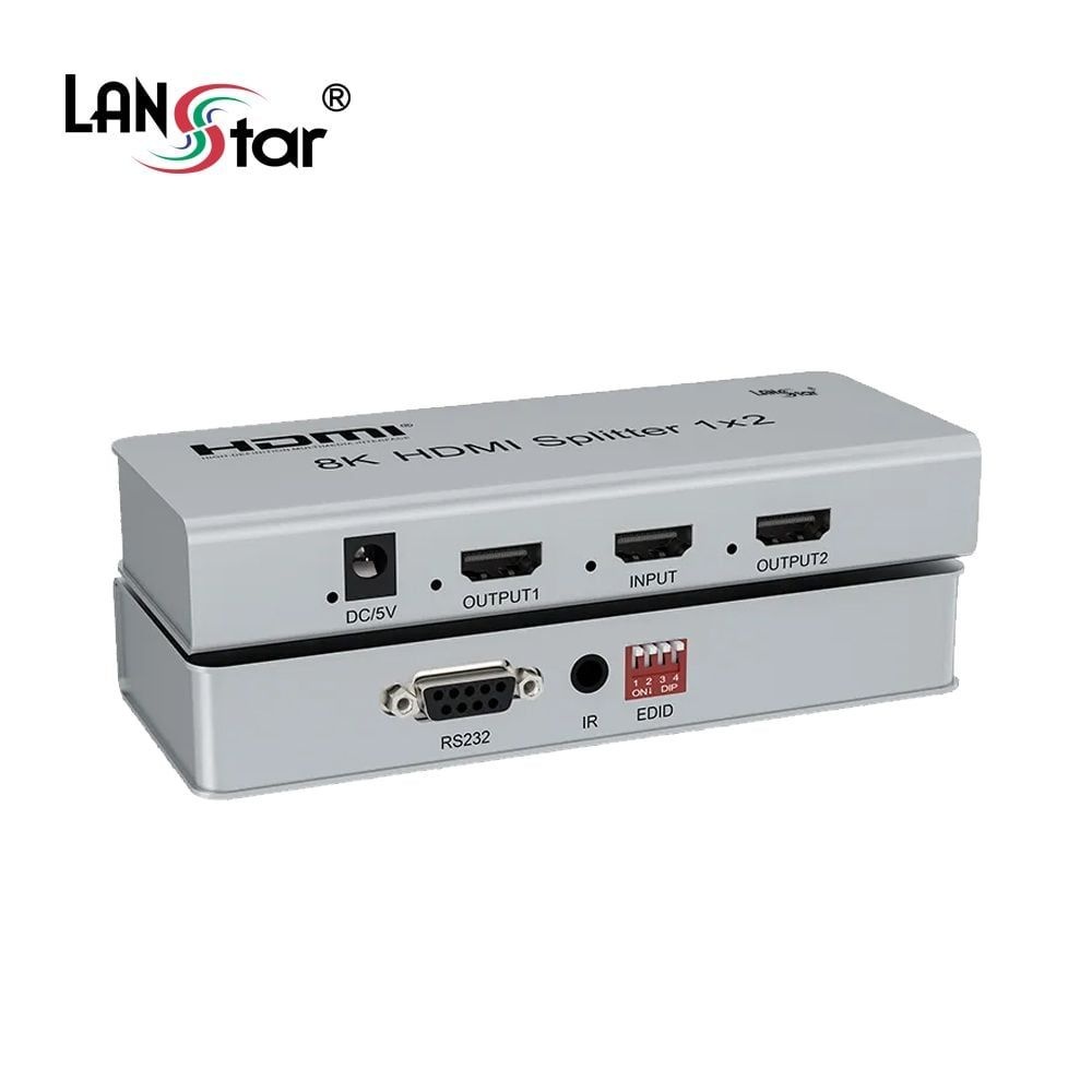 랜스타 HDMI2.1 8K 2포트 스플리터 2채널 모니터 분배기