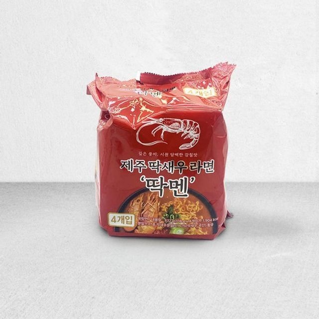 제주에서온 제주 딱새우 라면 딱멘 1봉4개입
