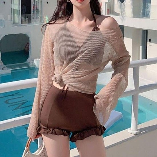 몸매보정 은창)글림 커버업 3피스 비키니 수영복_6911 (52803879)