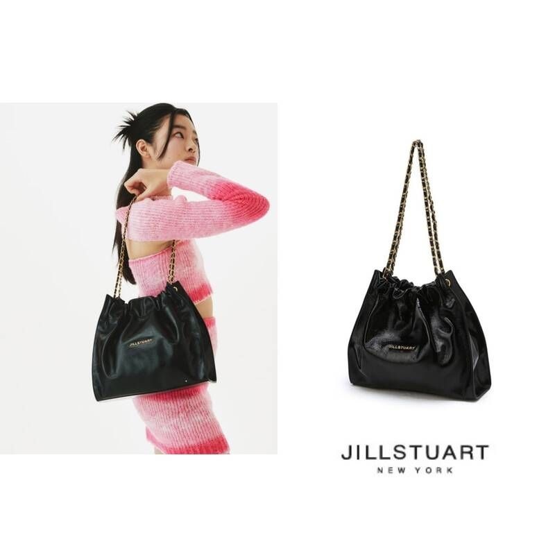 <매장정품> JILLSTUART 질스튜어트 [코코체인]블랙 골드 장식 드로우스트링 체인숄더백M JABA5E142 JABA5E142-LL 1996063