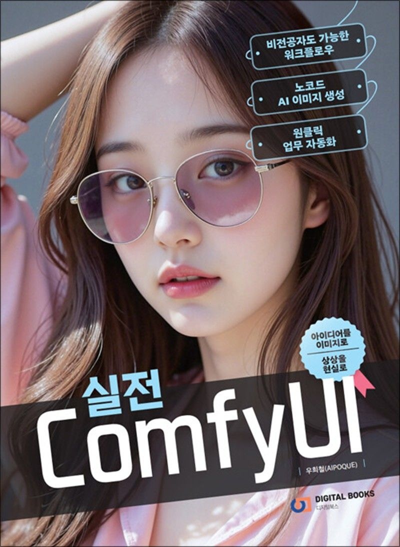 아이생각(디지털북스) 실전 ComfyUI - 비전공자도 가능한 워크플로우 노코드 AI 이미지 생성 원클릭 업무 자동화