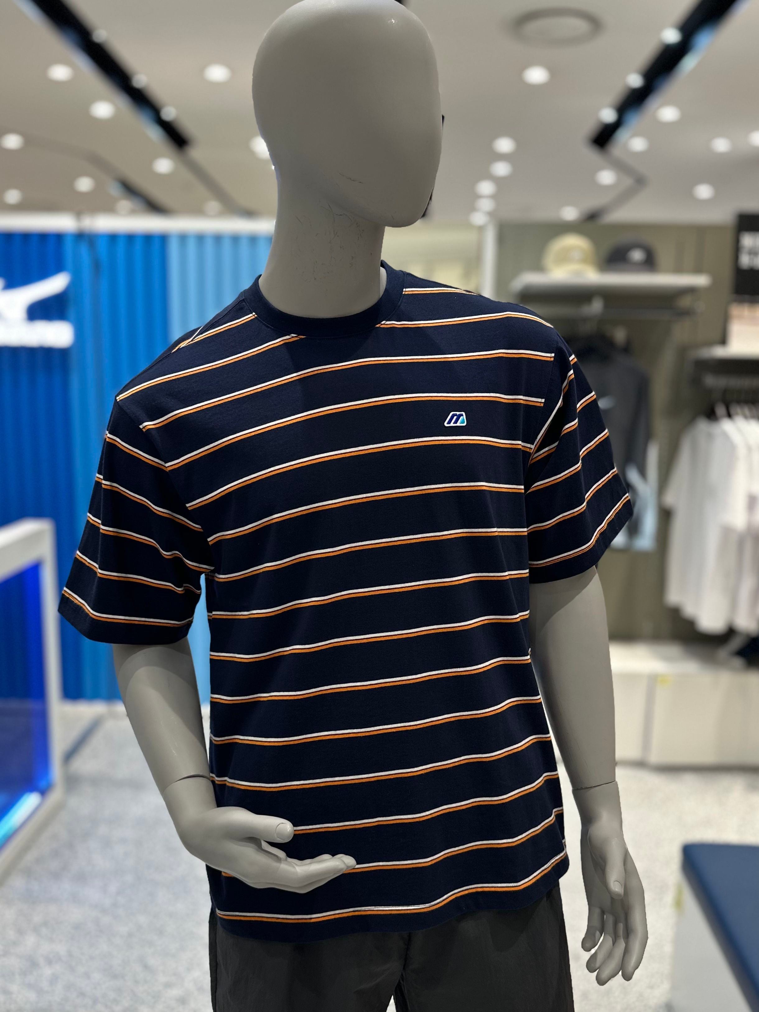 미즈노 반팔티 스트라이프 면티 32YA5B8114 595856