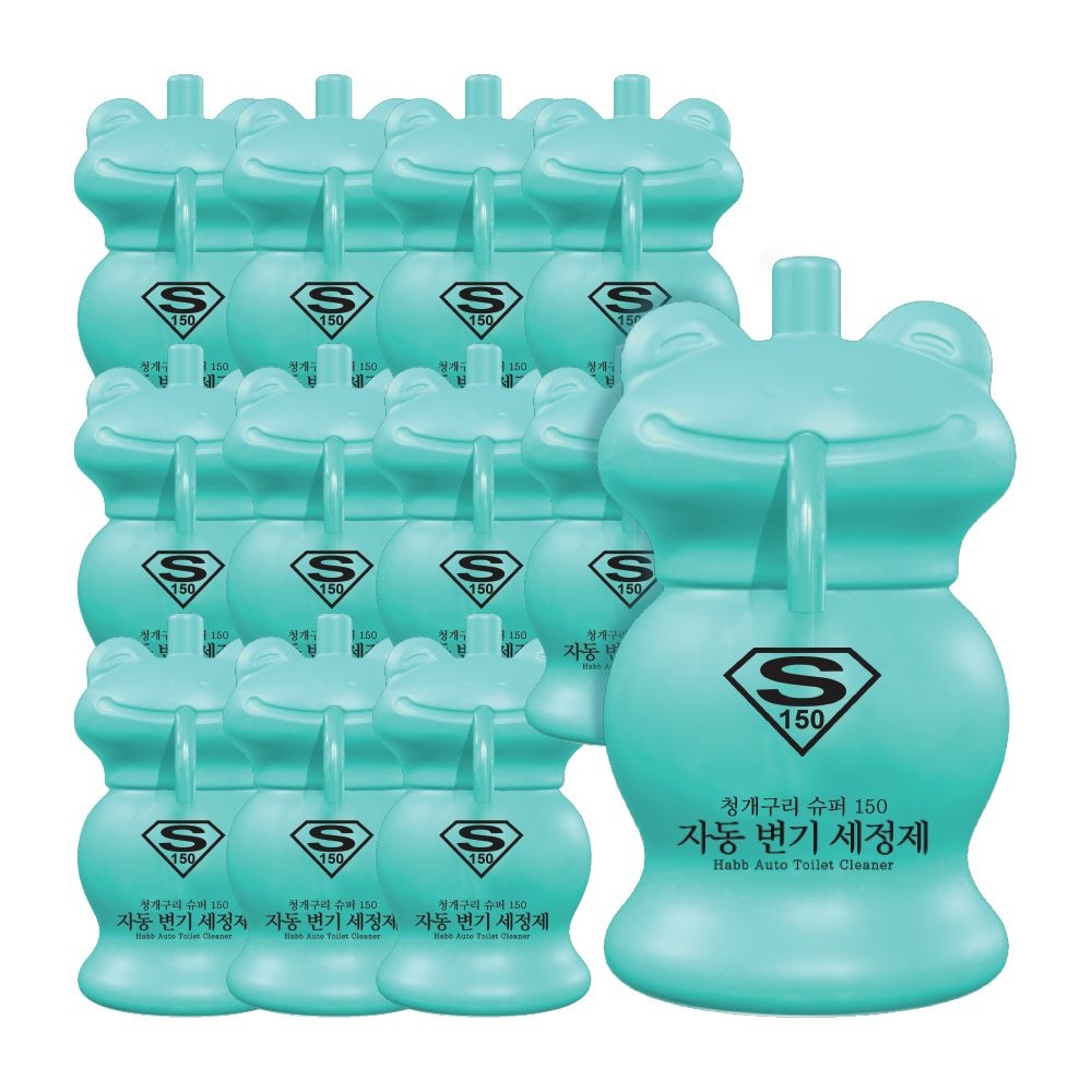 하비비 청개구리 자동 변기 세정제 슈퍼 150g, 12개
