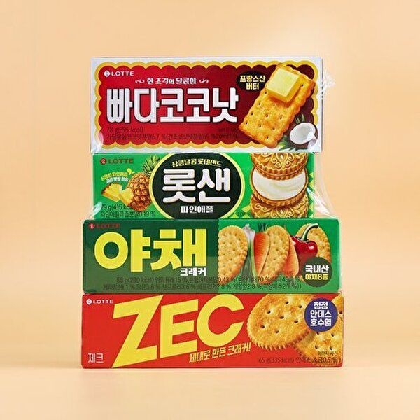 [너만아는과자점]롯데웰푸드 비스킷4번들 277g / 비스켓 크래커 4종혼합